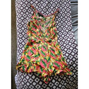 Colorful romper with banana pattern
